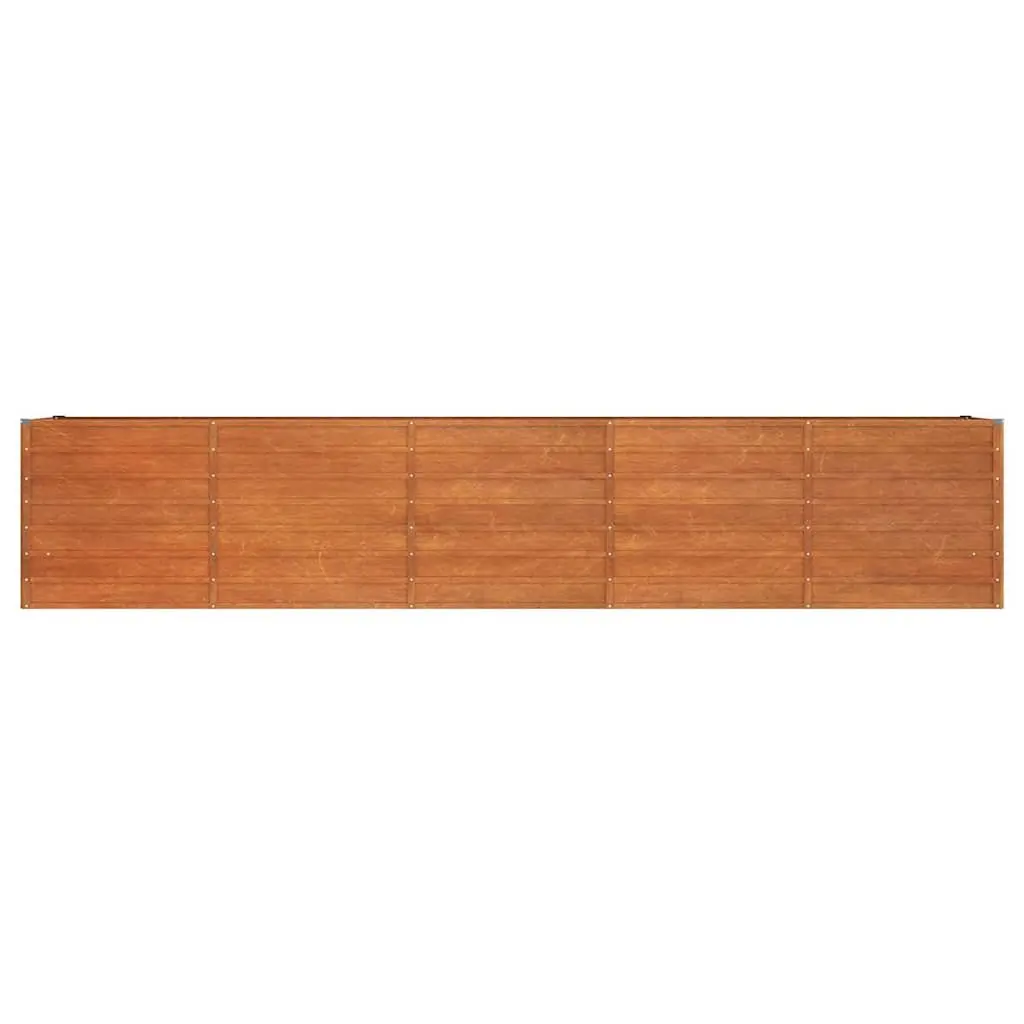 Garden Raised Bed Planter Corten Steel 400x80x77cm Weathering Brown Outdoor