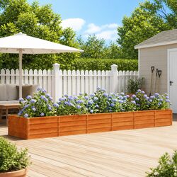 Garden Raised Bed Planter Corten Steel Weathering Brown Outdoor Vegetables