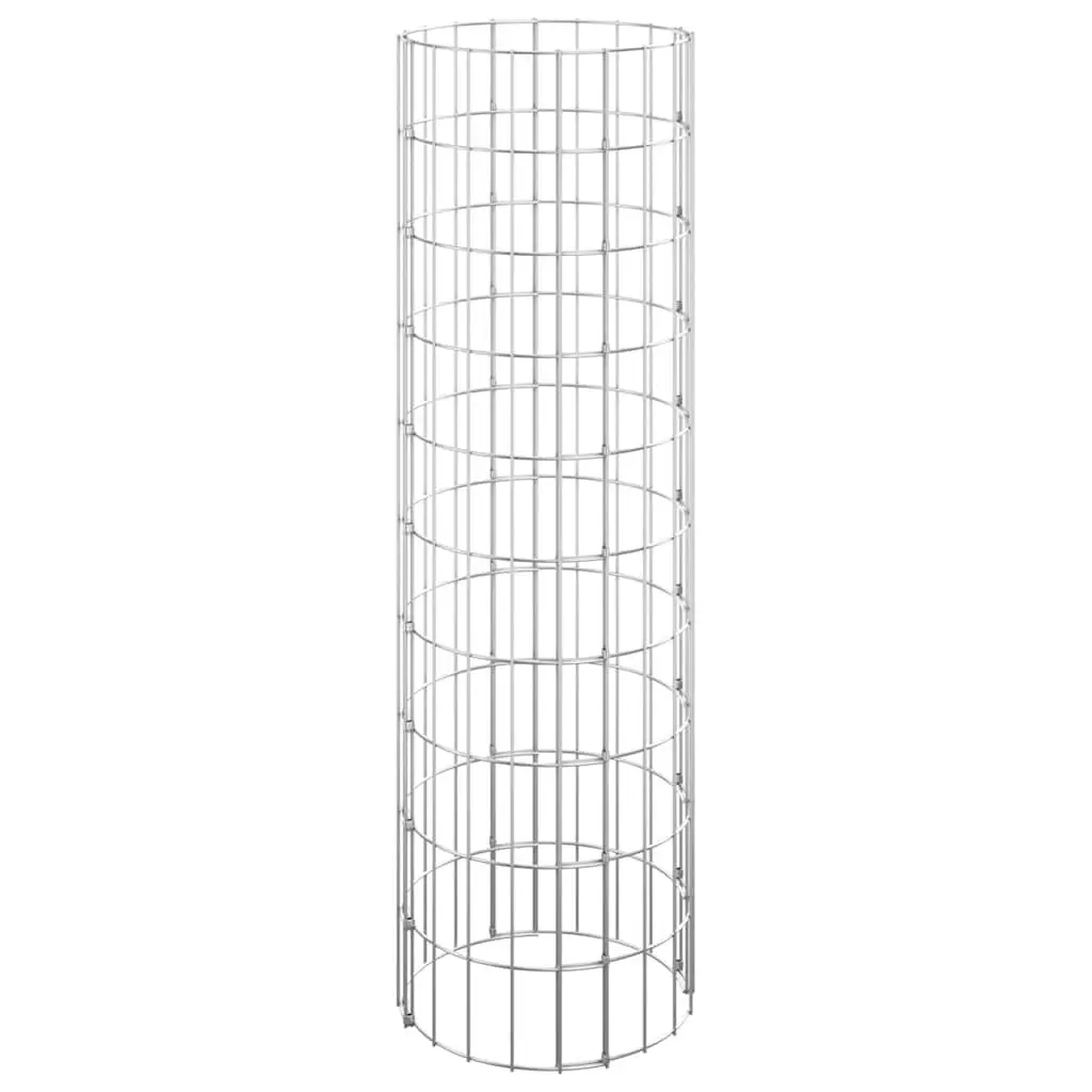 Circular Gabion Raised Beds Galvanised Steel 30 cm Silver 3 Piece Garden Planter Border Set