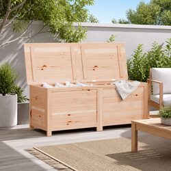 Outdoor Storage Box 150x50x56 cm Solid Fir Wood Garden Patio Cushion Blanket