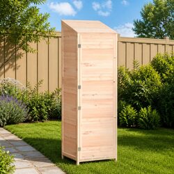 Garden Shed 55x52x174.5cm Solid Wood Fir Outdoor Storage Backyard Tool Shed