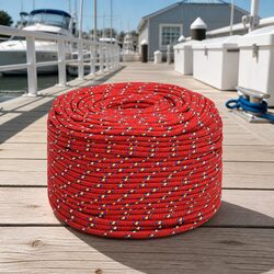 Boat Rope Red 6mm 50m Marine Sailing Rigging Dock Line Polypropylene Coil