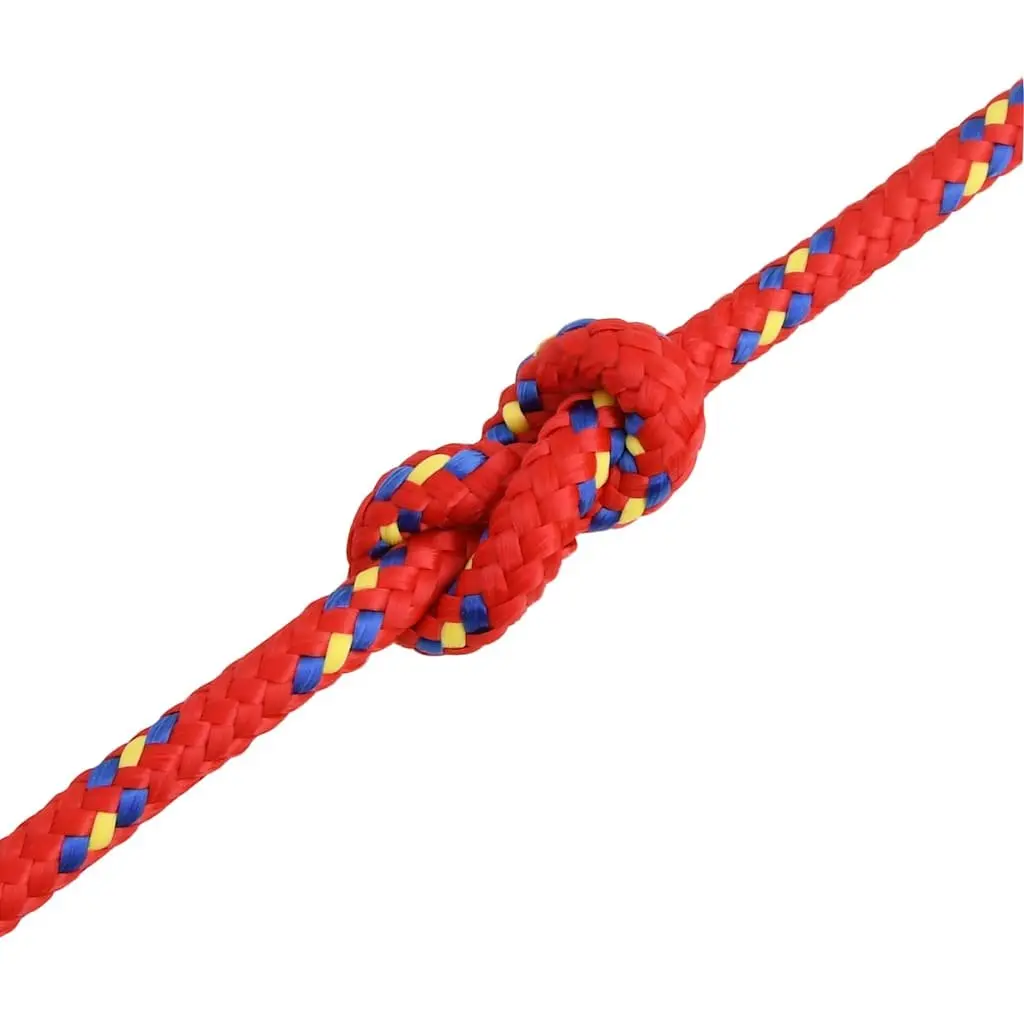 Boat Rope Polypropylene Braided 10mm 100m Red Marine Dock Line Sailing Rigging