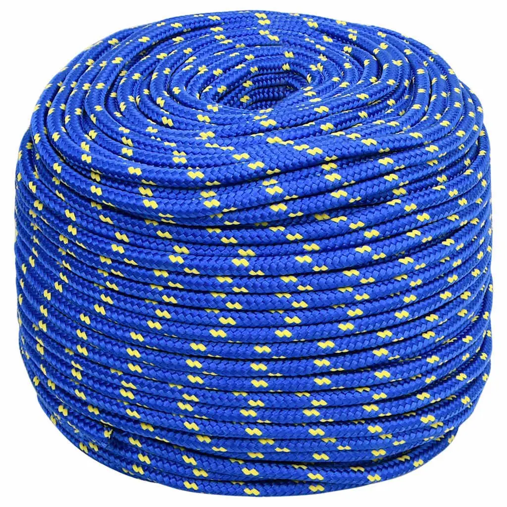 Boat Rope 10mm Blue Polypropylene Braided Durable Marine Dock Line