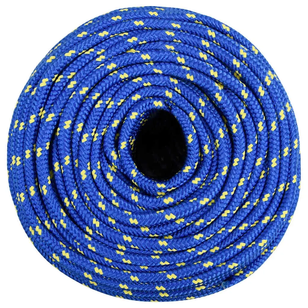 Boat Rope 10mm Blue Polypropylene Braided Durable Marine Dock Line