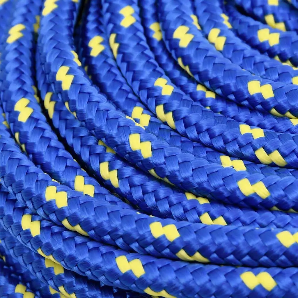 Boat Rope 10mm Blue Polypropylene Braided Durable Marine Dock Line