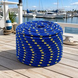 Polypropylene Boat Rope 12mm 100m Blue Marine Sailing Dock Line Rigging