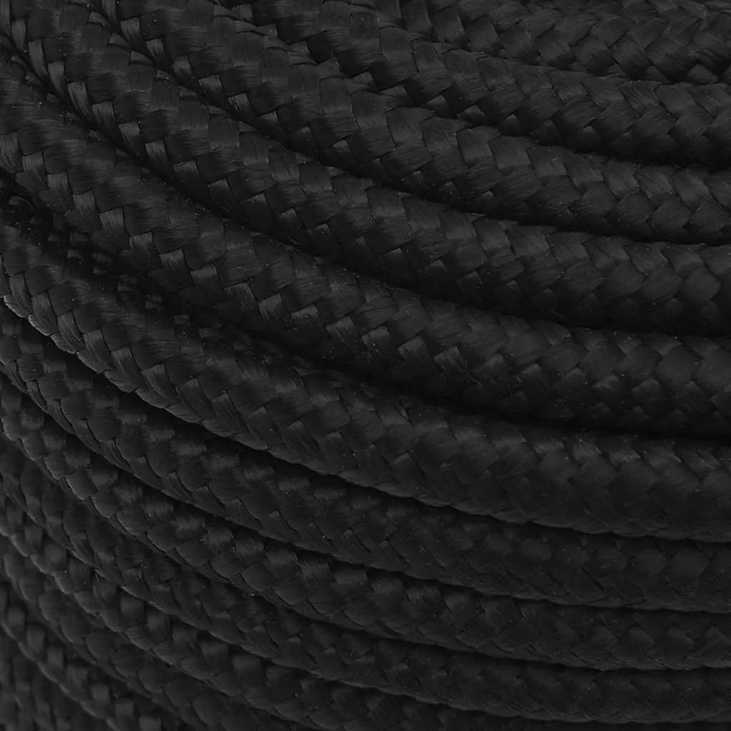 Marine Rope Polypropylene Braided Line 12mm Black 25m