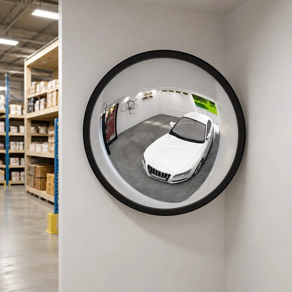 Indoor Convex Traffic Mirror Safety Security Acrylic Ø40cm Warehouse Garage