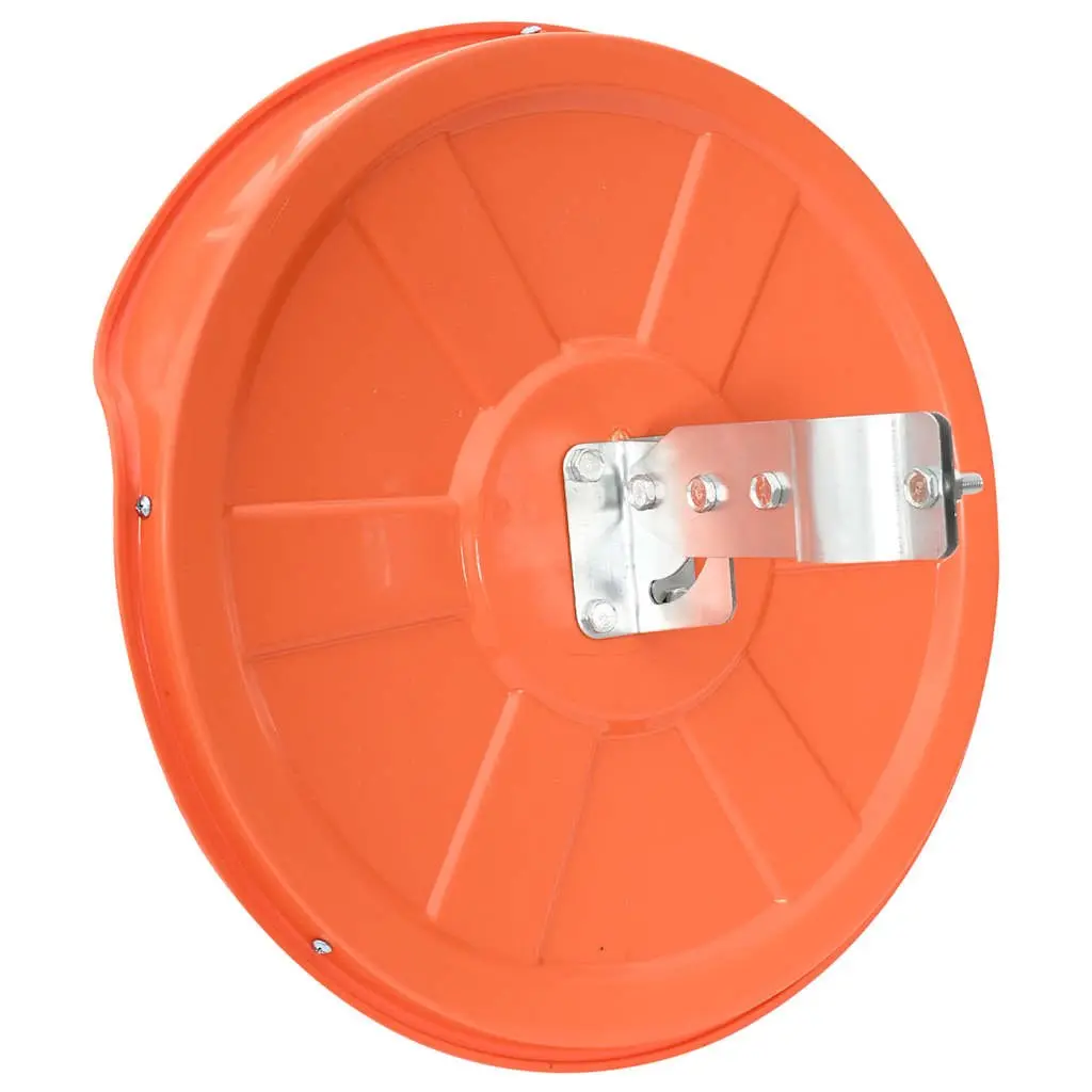 Outdoor Convex Traffic Mirror Orange 30cm Security Safety Driveway Road Blind