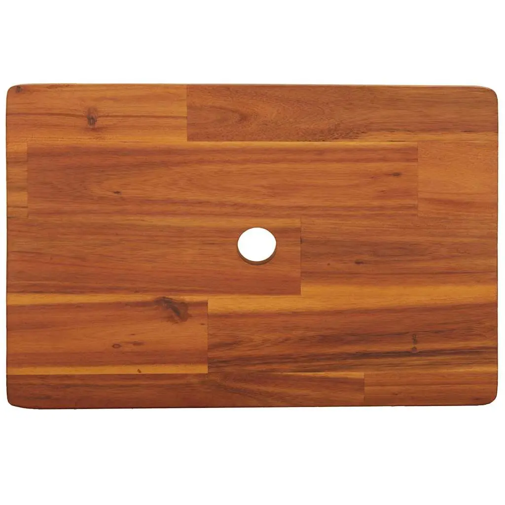 Step Stool Solid Acacia Wood Brown 38x26x22cm Portable Footrest for Kitchen Bedroom