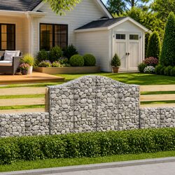 Arched Gabion Basket Garden Barrier Decorative Retaining Wall Outdoor