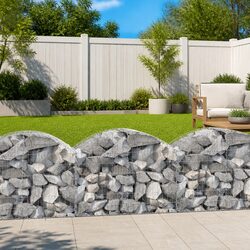 Arched Gabion Basket Garden Barrier Retaining Wall Decorative Outdoor Planter