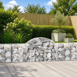 Arched Gabion Basket Garden Barrier Retaining Wall Outdoor Decorative Cage