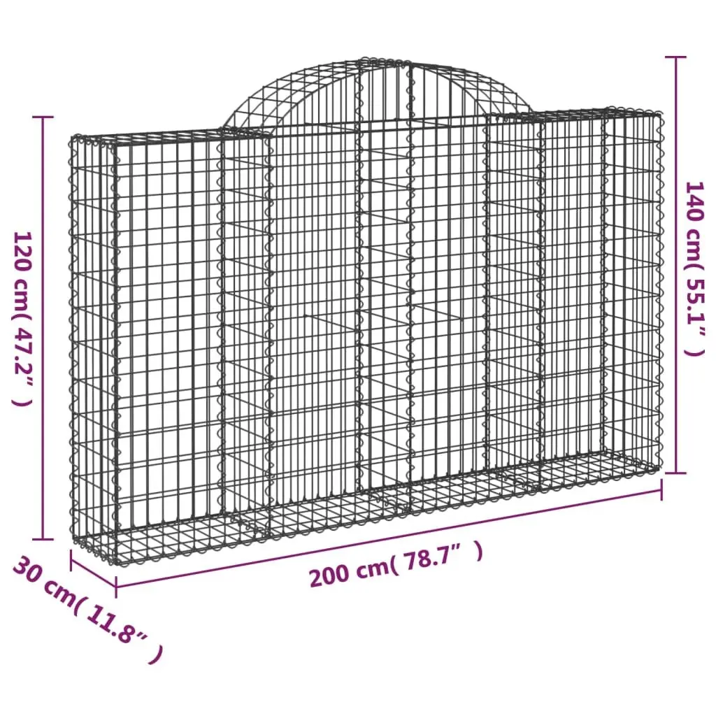 Arched Gabion Basket Garden Barrier Retaining Wall Decorative Outdoor Cage