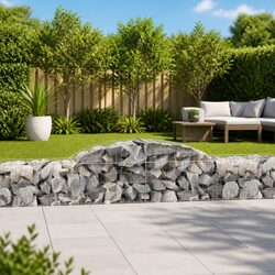 Arched Gabion Basket Garden Barrier Retaining Wall Decorative Outdoor Metal Cage