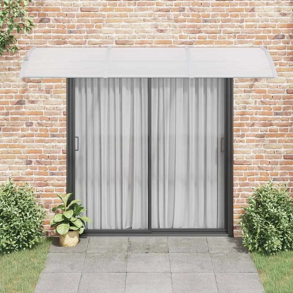 Door Canopy Weather Resistant 300x75cm Grey Polycarbonate Awning Shelter