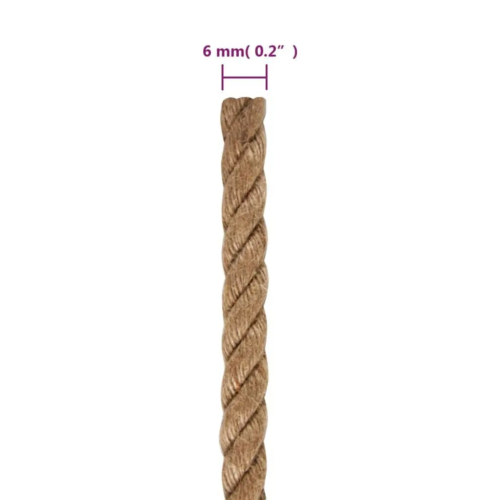 Natural Jute Rope 25 Metre 6mm Thick Braided Craft Decorations Bundling Wrapping
