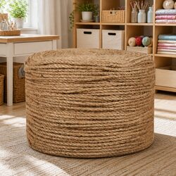 Jute Rope 250m Natural Braided Twine 6mm Thick Crafts Garden Bundling Wrapping