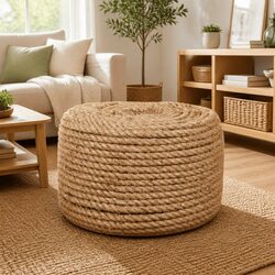 Jute Rope 50m x 14mm Natural Brown Braided Twine Craft Garden Decorations