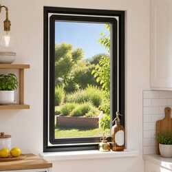 Magnetic Insect Screen for Windows White 80x140 cm Mesh Fly Protection