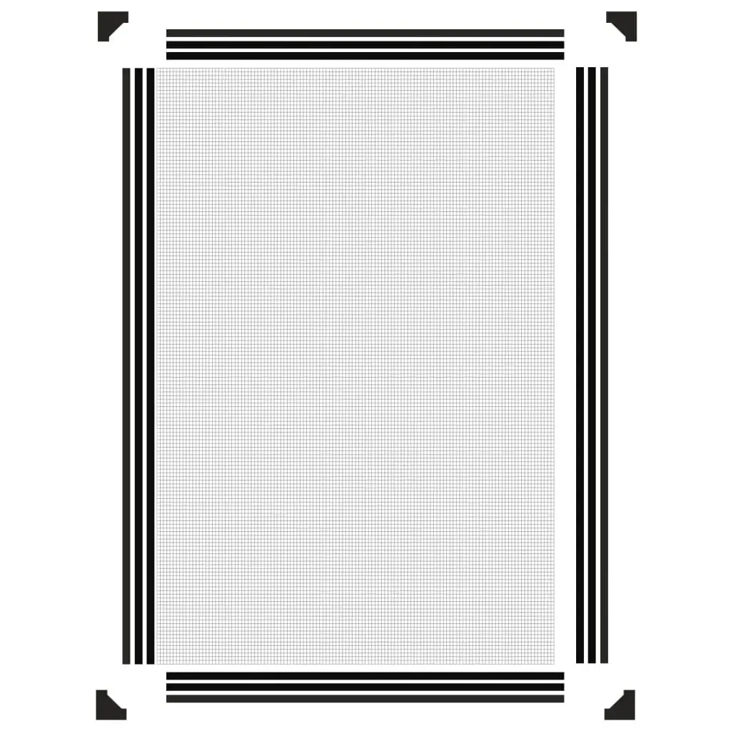 Magnetic Insect Screen for Windows Anthracite 80x120cm Fly Mesh Net Protection