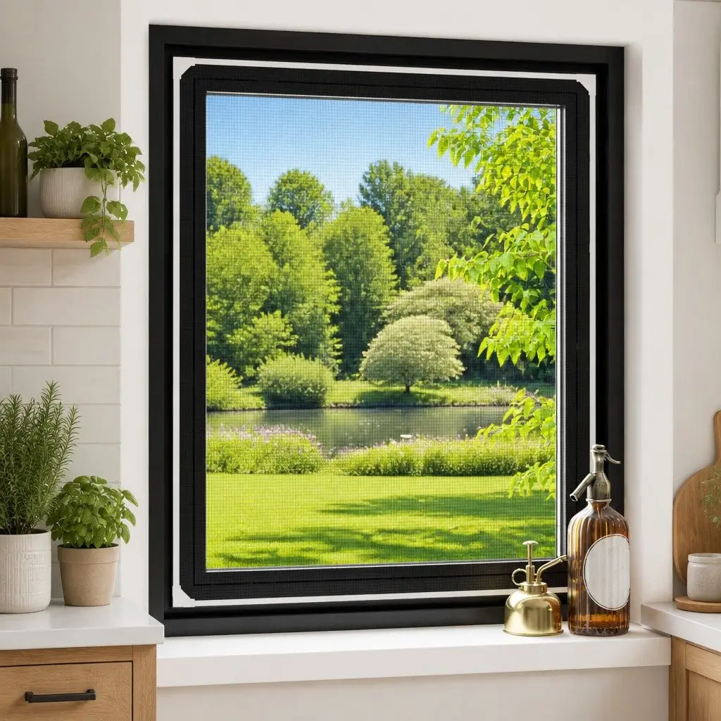 Magnetic Insect Screen for Windows White 100x120 cm Fly Mesh Net Protection