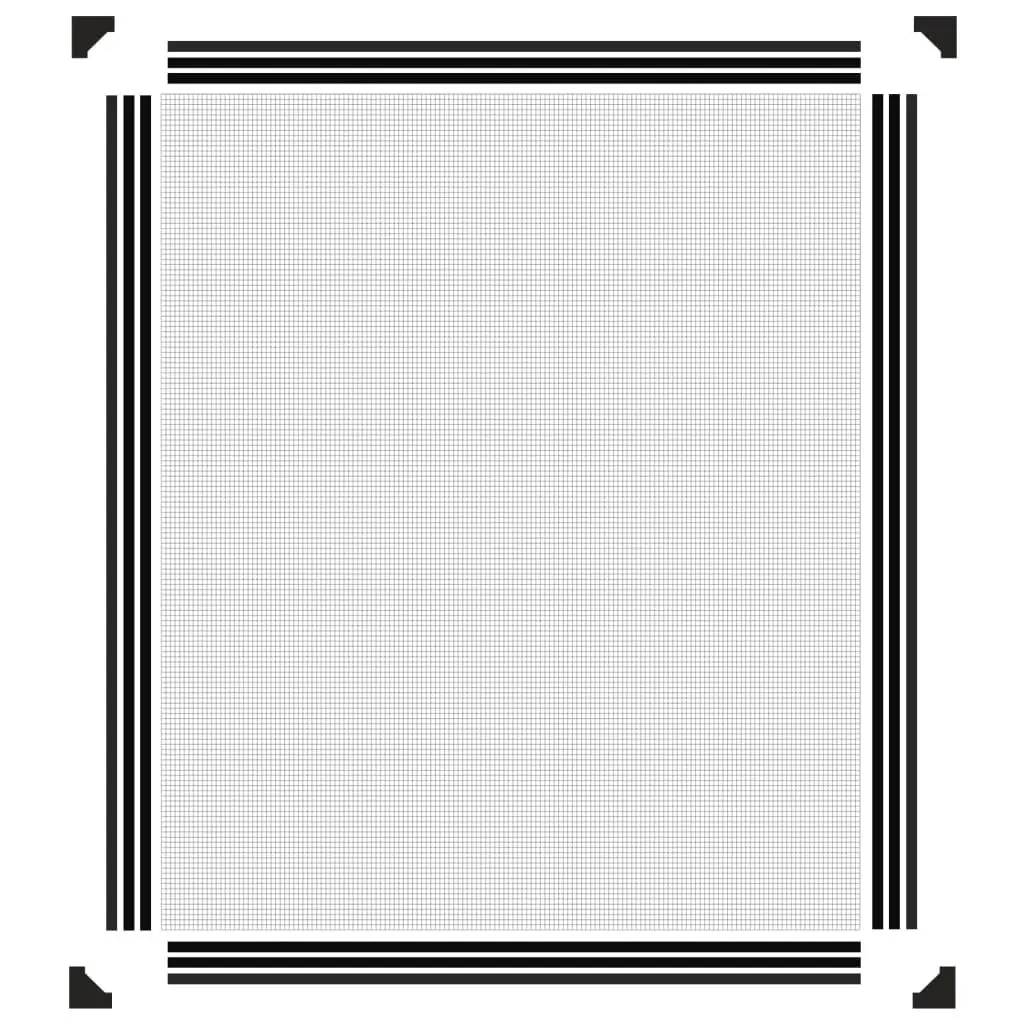 Magnetic Insect Screen Mesh Fly Protection 100x120cm Anthracite Fibreglass