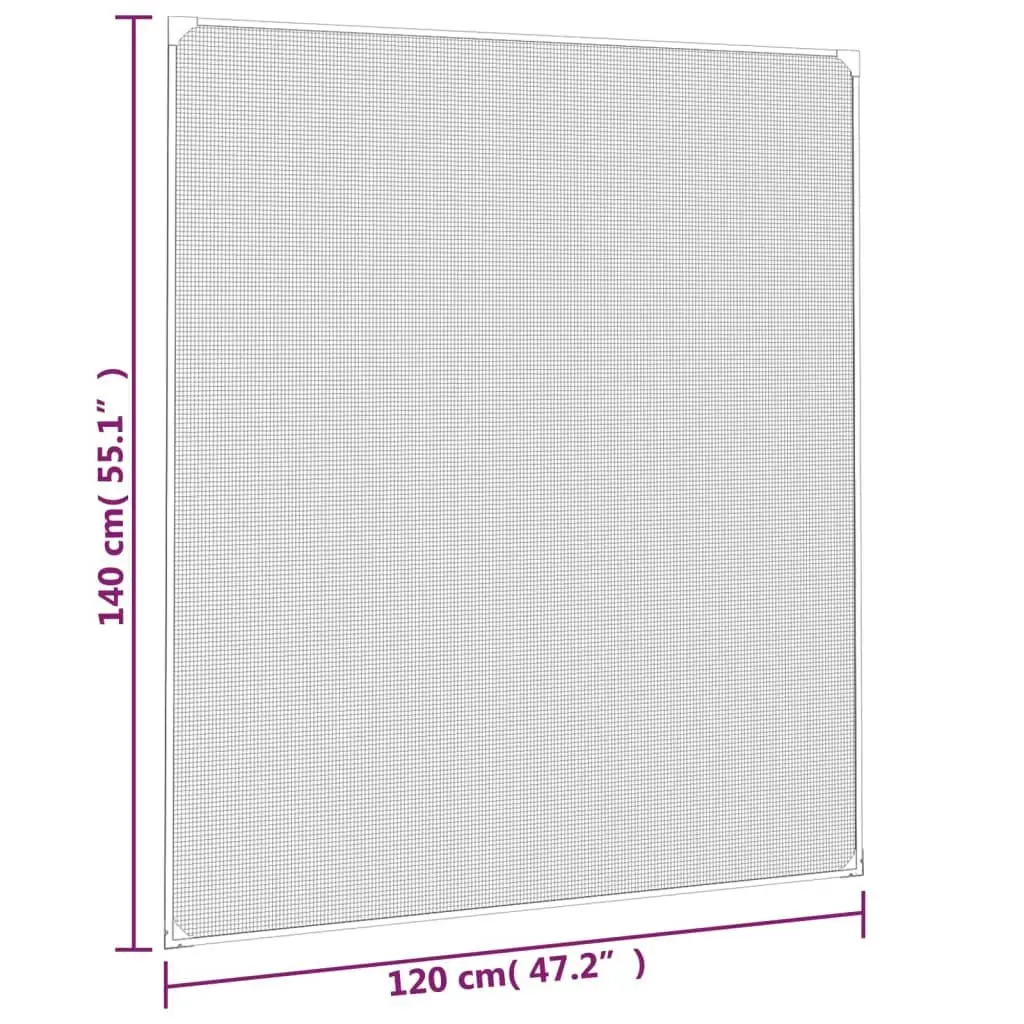 Magnetic Insect Screen for Windows White 120x140 cm Fly Mesh Protection