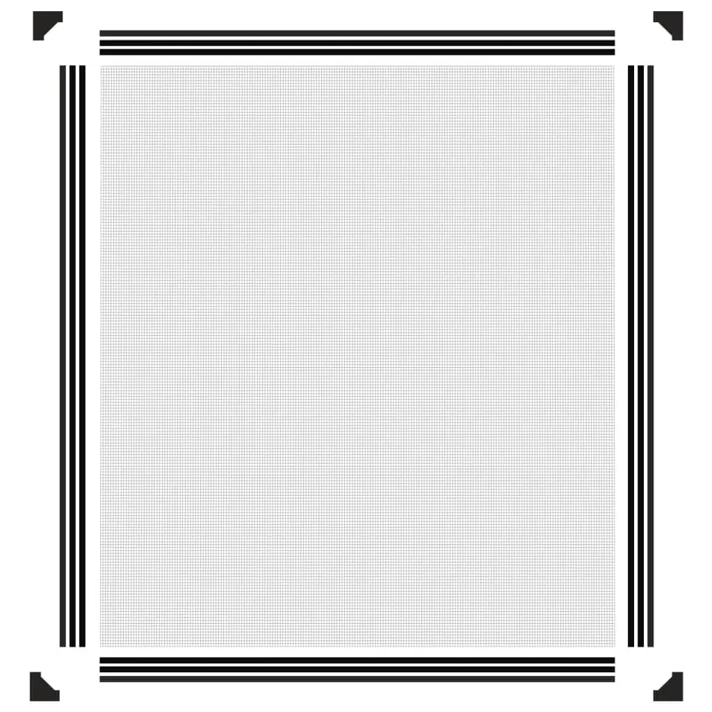 Insect Screen Magnetic Fibreglass Mesh Anthracite 120x140cm