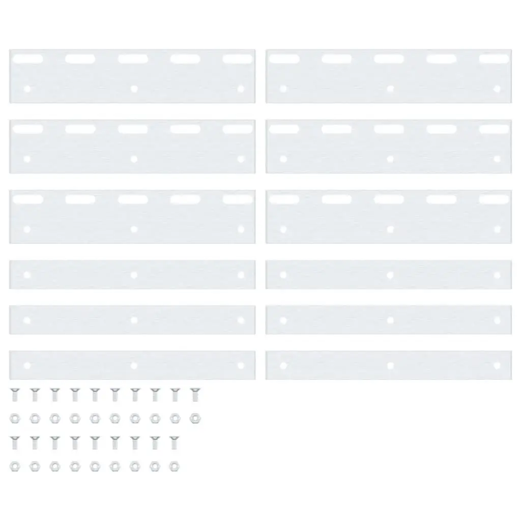 Connecting Plates for Strip Curtains 20 cm Silver Stainless Steel 6 Piece