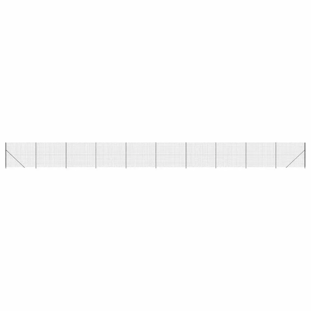 Wire Mesh Fence Panel with Flange Steel Construction Anthracite 1.4 x 25 m