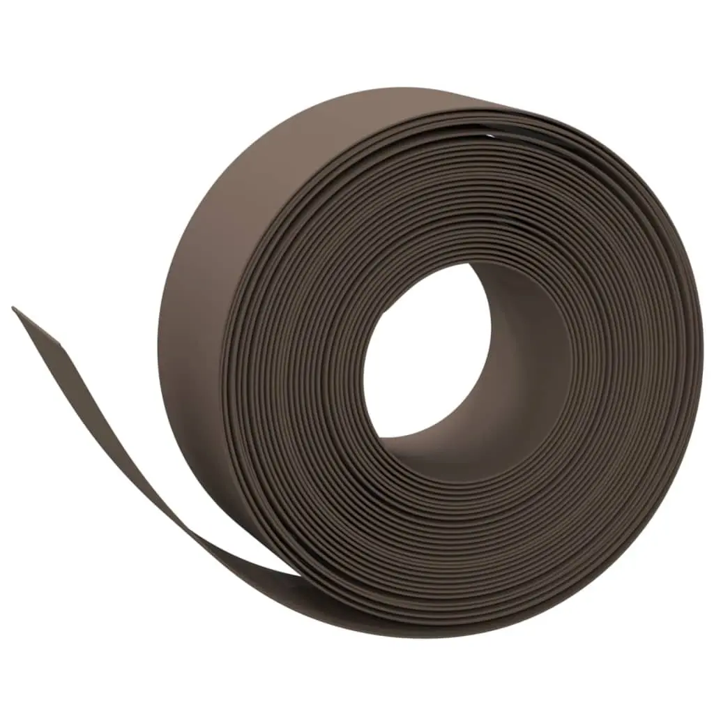 Garden Edging Border 10m Brown Flexible Lawn Edge Flower Bed Path Barrier