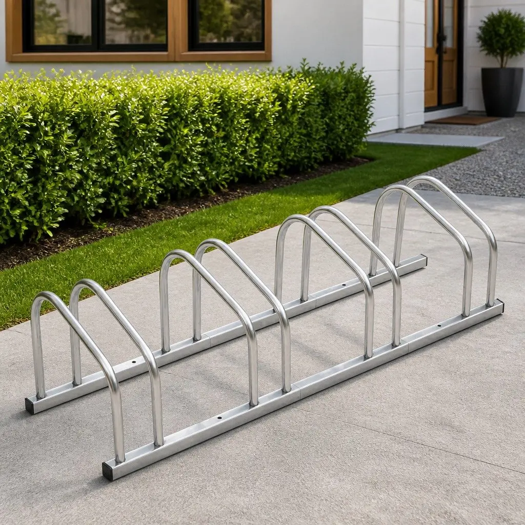 Bike Rack for 4 Bikes Steel Stand Bicycle Storage Garage Garden Outdoor