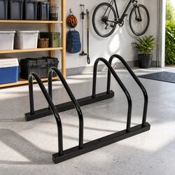 Bike Rack for 2 Bikes Steel Floor Stand Storage Garage Garden Bicycle Holder