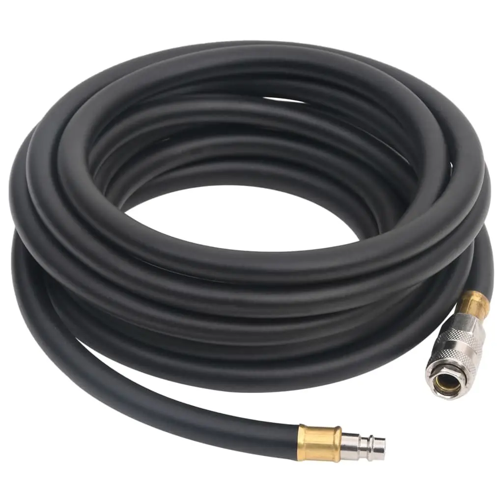 Hybrid Air Hose 10m Durable Flexible Rubber PVC Black 3/8 BSPT Quick Coupler