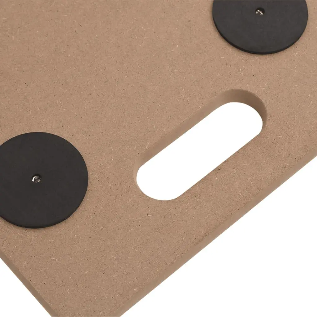 Dolly Trolleys 6 Pack Rectangular Moving Platform Anti-Slip Castors Brown Engineered Wood