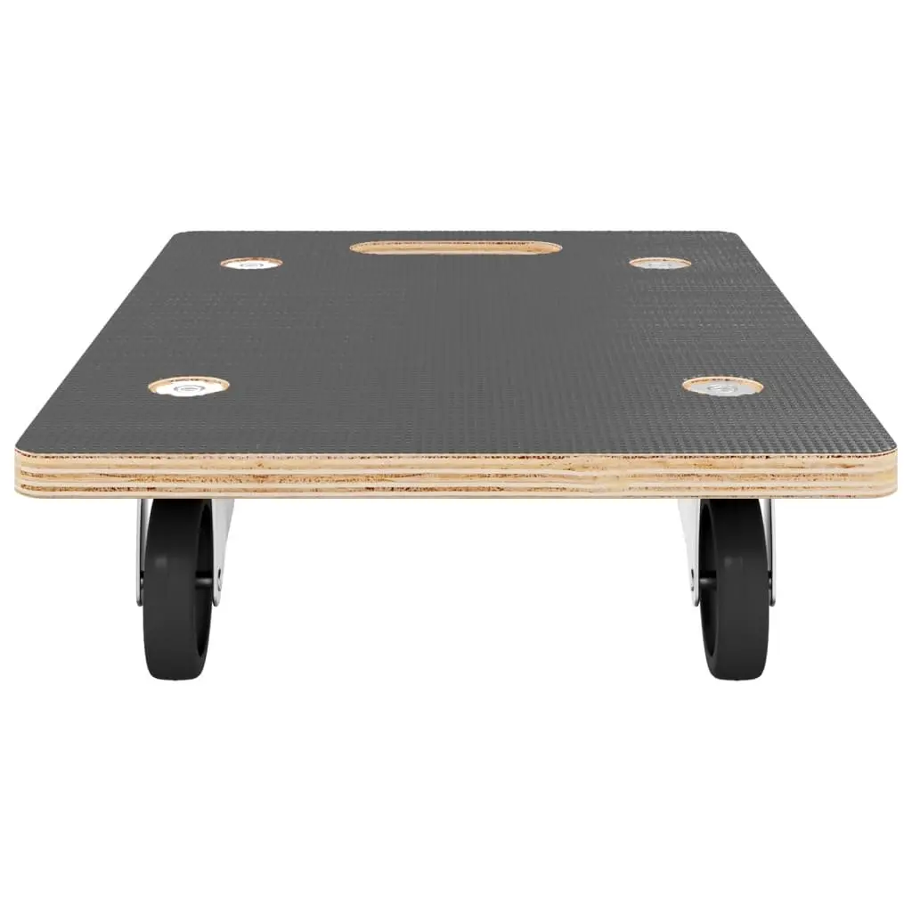 Transport Trolley Rectangular 60x40x11.5 cm Plywood Construction Grey Anti-slip Surface 250 kg Capacity