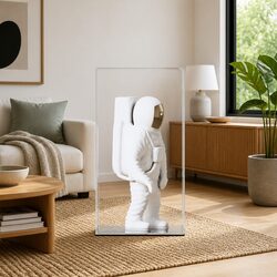 Transparent Acrylic Display Box 20x20x38 cm Dustproof Collectibles Case Clear