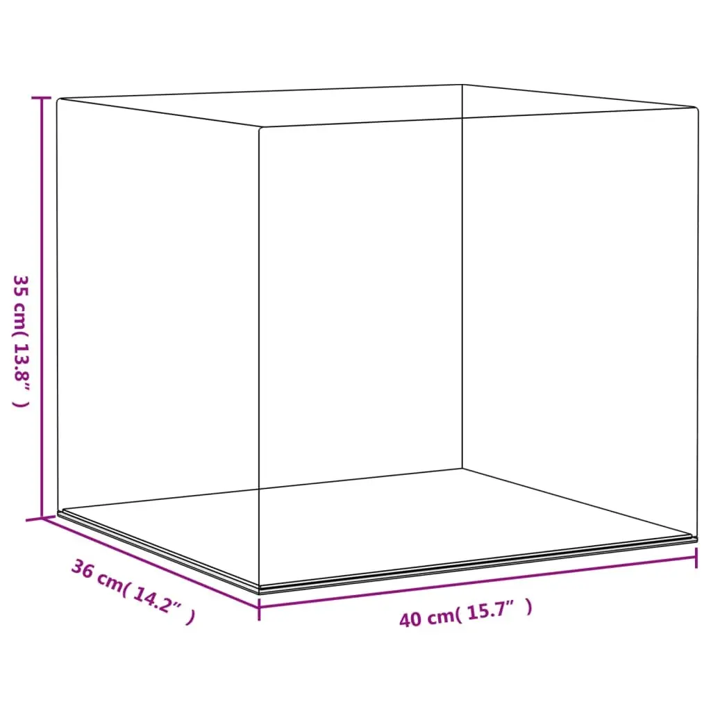 Acrylic Display Box Transparent Dustproof Case for Collectibles Toys Models 40 x 36 x 35 cm