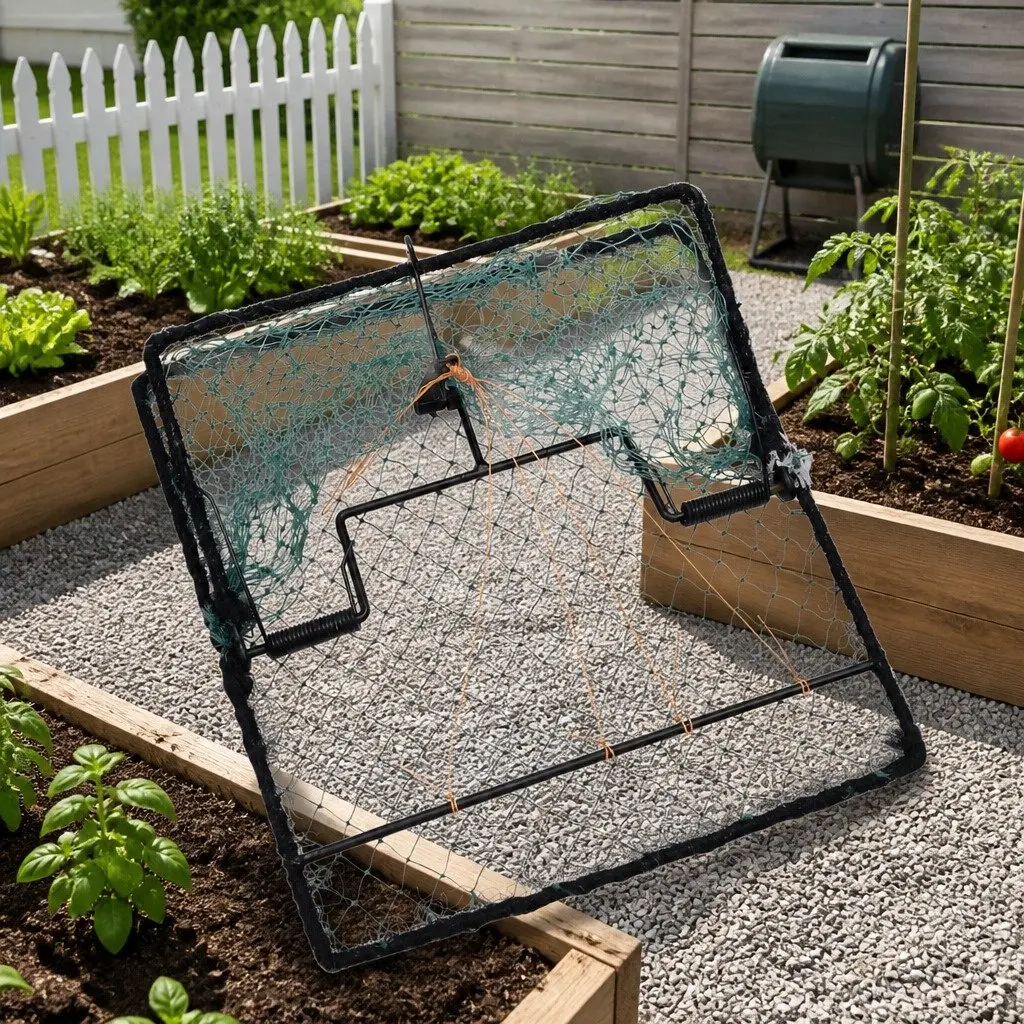 Bird Trap Outdoor Garden Pest Control Catching Net Steel Frame 34x32cm Foldable