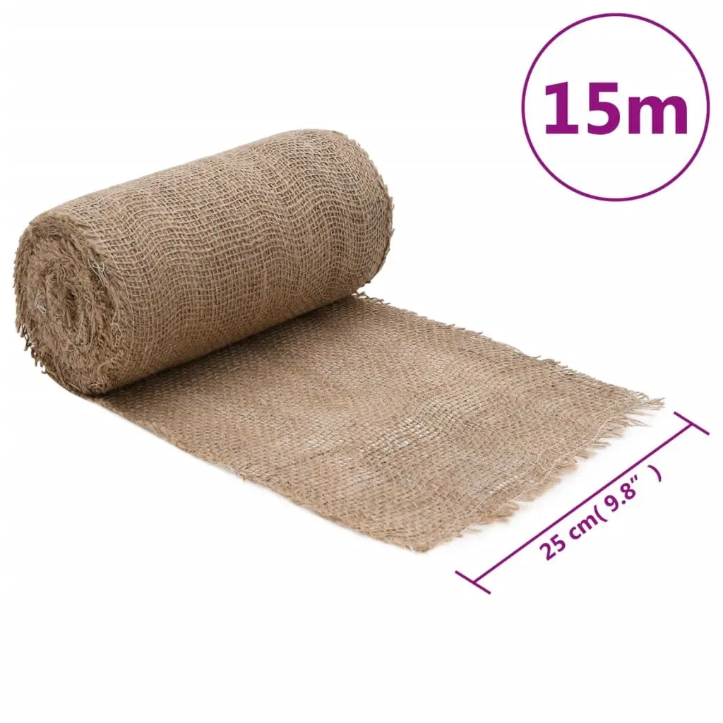 Jute Roll 0.25x15m Natural Burlap Hessian Runner Wedding Party Home Decor Craft