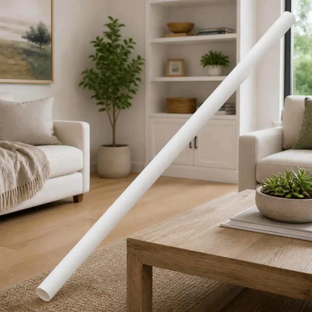Cable Trunking System Durable PVC 30mm Diameter 30m White Cord Cover Organizer