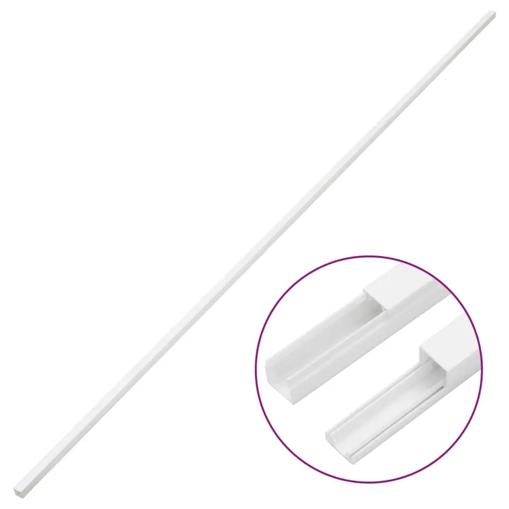 Cable Trunking PVC 30x15mm 10m White Cord Cover Organiser Management Channel