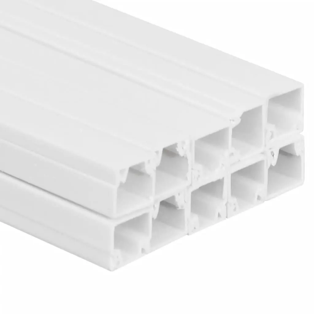 Cable Trunking PVC 30x15mm 10m White Cord Cover Organiser Management Channel