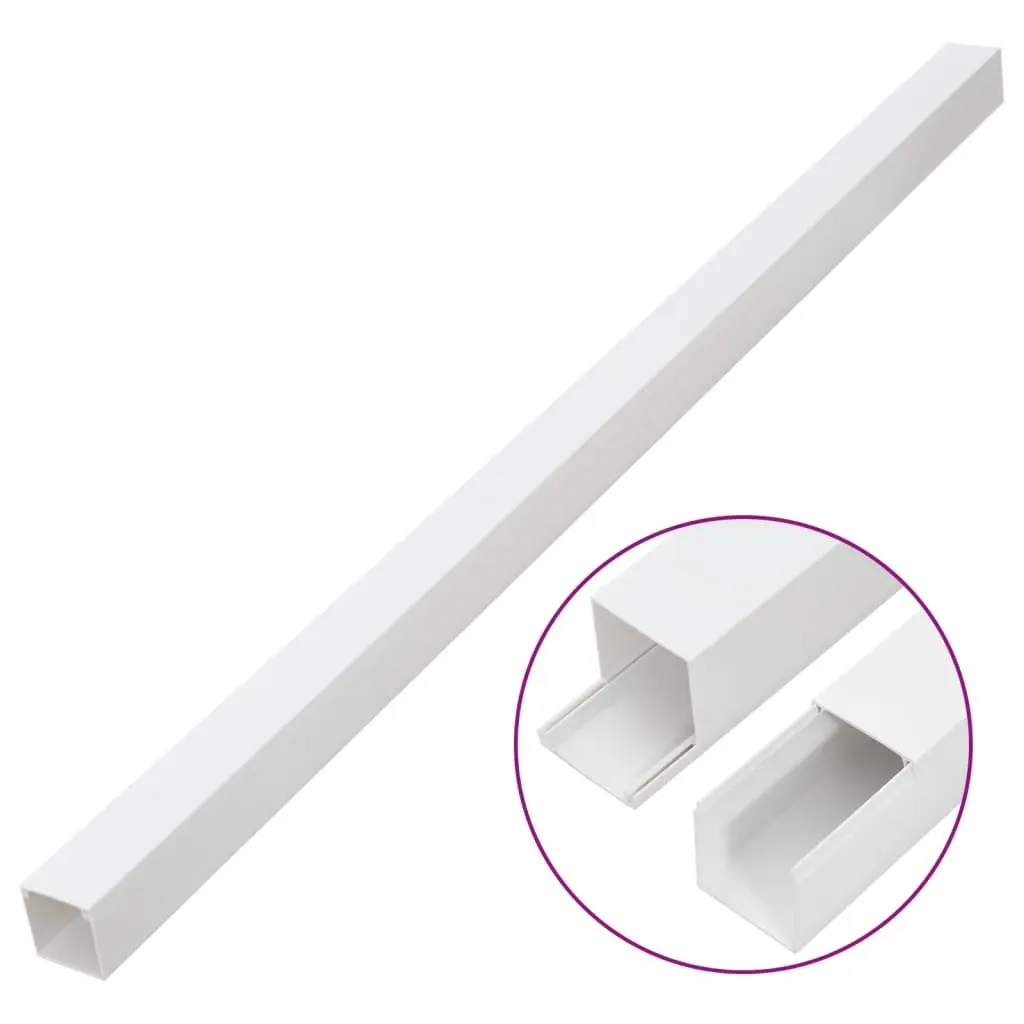 Cable Trunking PVC 60x40mm 10m White Cord Cover Organizer Management System