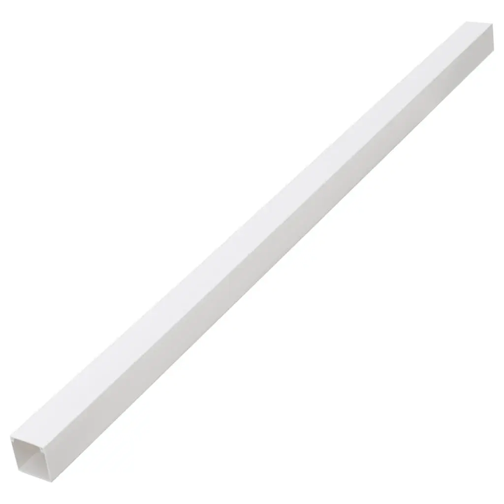 Cable Trunking PVC 40x25 mm White 30 m Wall Floor Ceiling Cord Cover Management