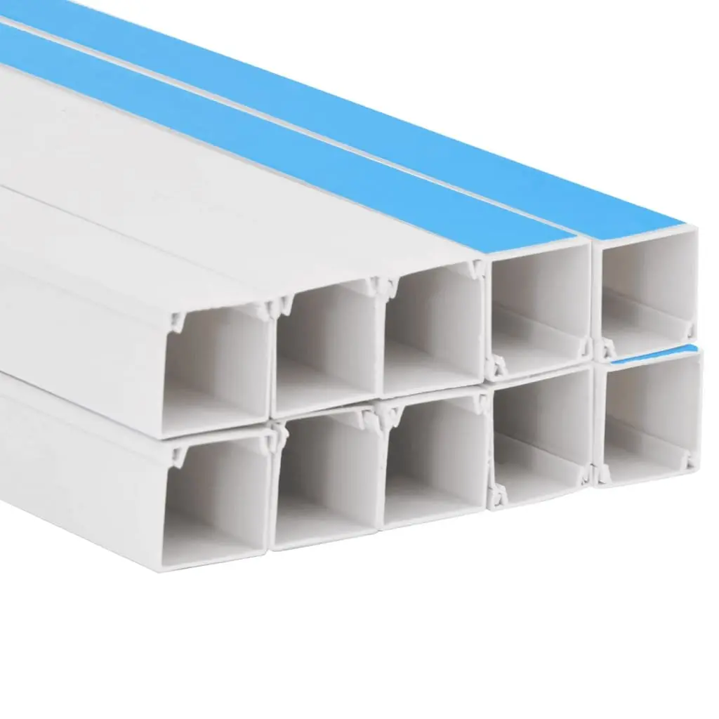 Cable Trunking Self-Adhesive 30x20mm White PVC Wire Management Organiser