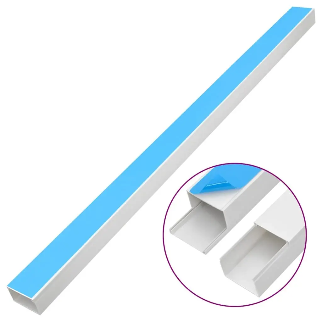 Cable Trunking Self-Adhesive PVC 100x60mm White Wire Management Cover