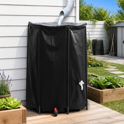 Water Tank with Tap Foldable 1350L Collapsible Rainwater Storage Garden